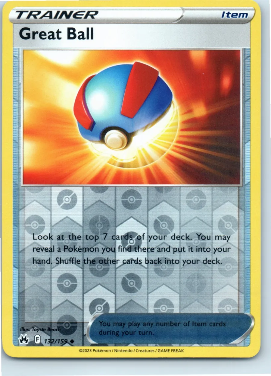 Great Ball 132/159 front, the actual card for sale