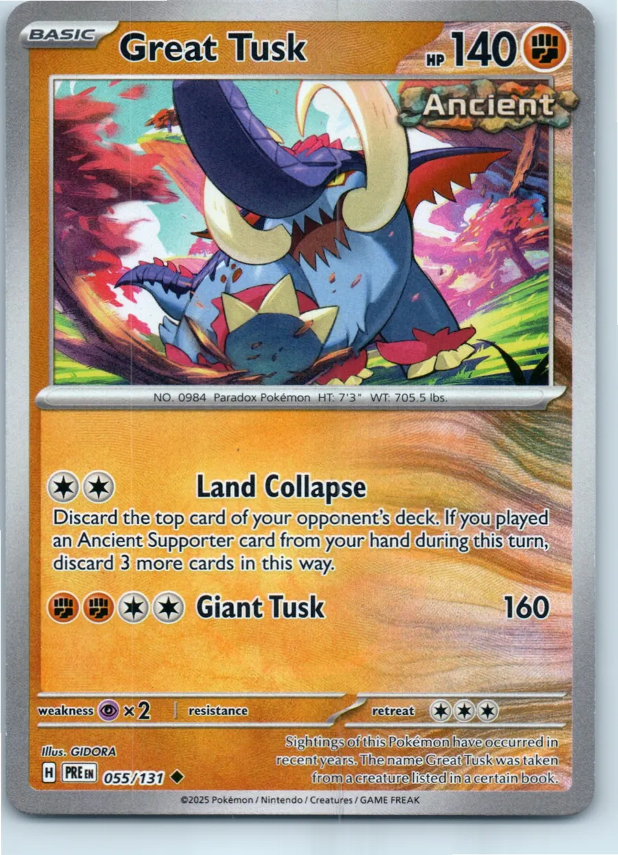 Great Tusk 055/131 front, the actual card for sale