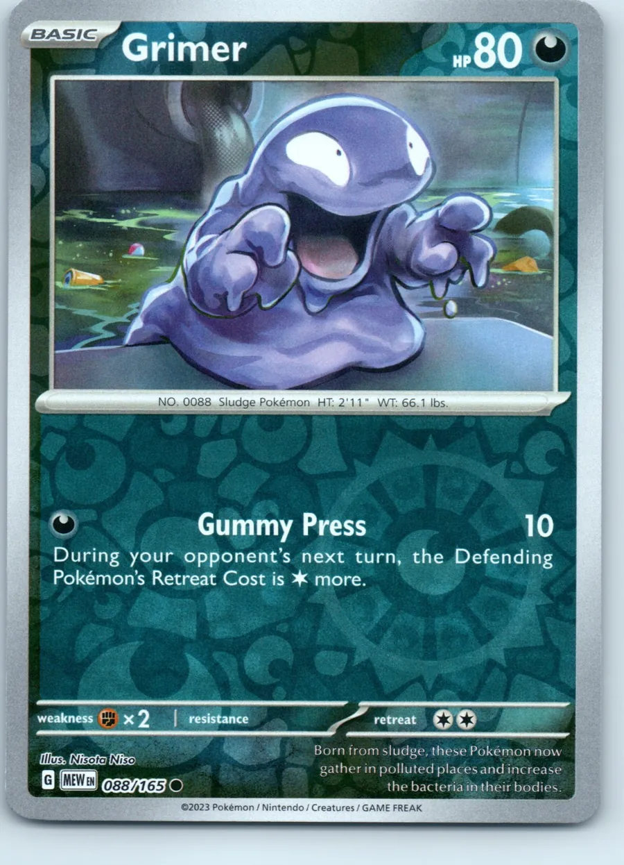 Grimer 088/165 front, the actual card for sale
