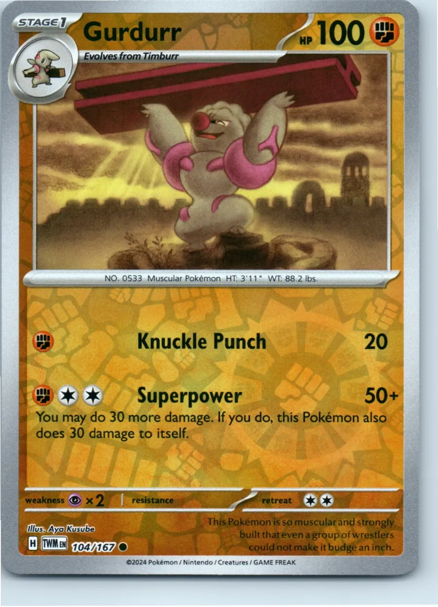 Gurdurr 104/167 front, the actual card for sale