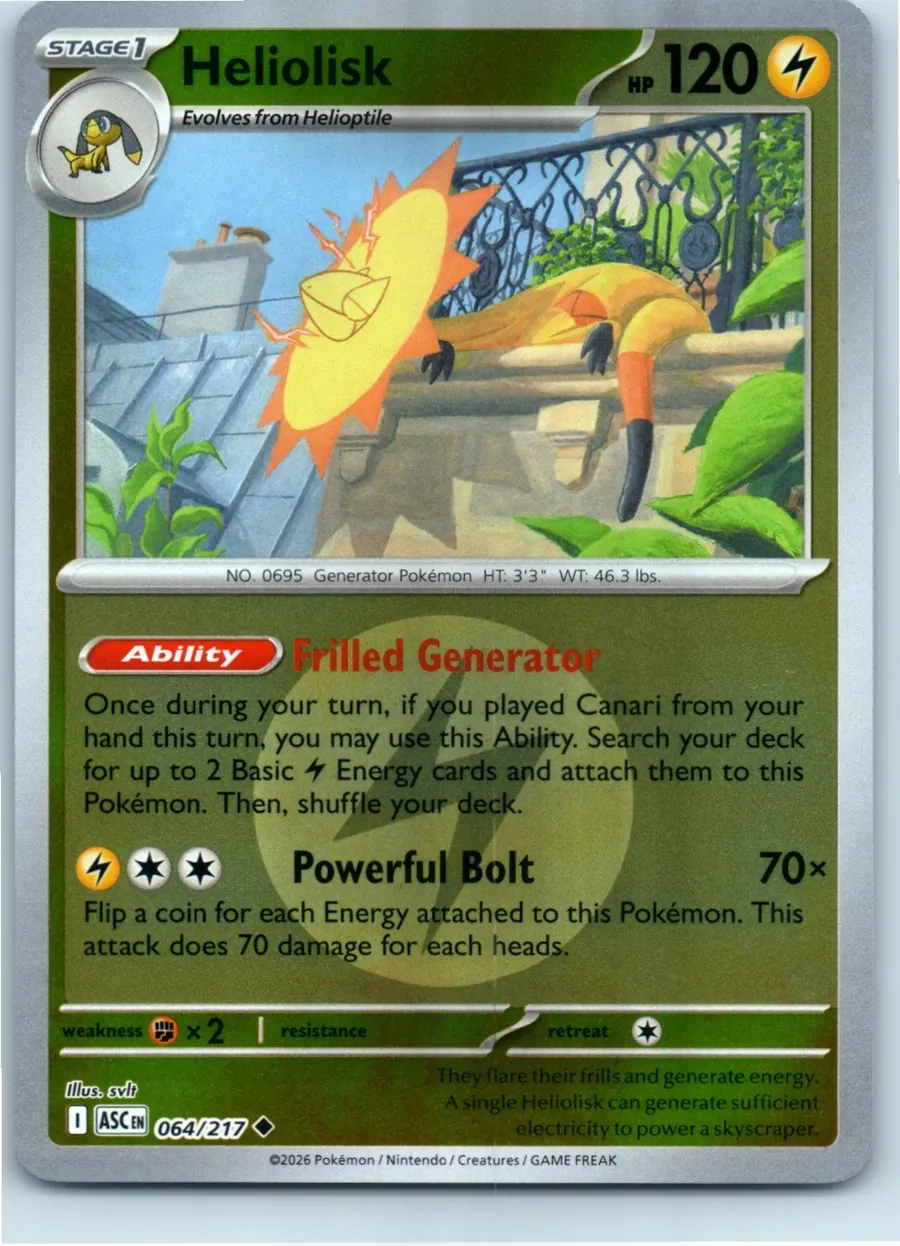 Heliolisk (Energy Symbol Pattern) 064/217 front, the actual card for sale