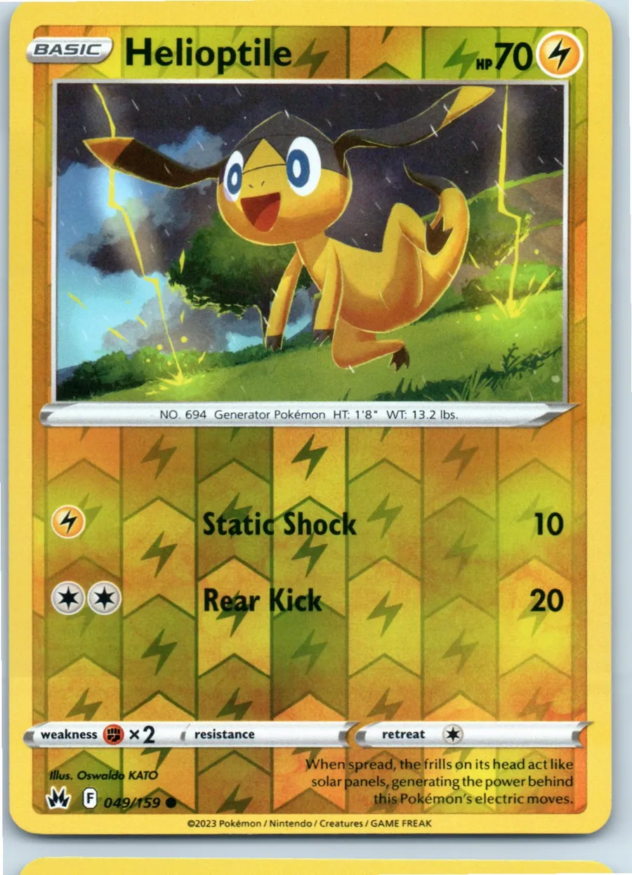 Helioptile 049/159 front, the actual card for sale