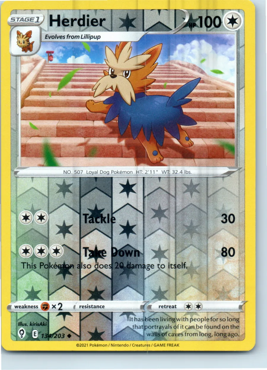 Herdier 134/203 front, the actual card for sale