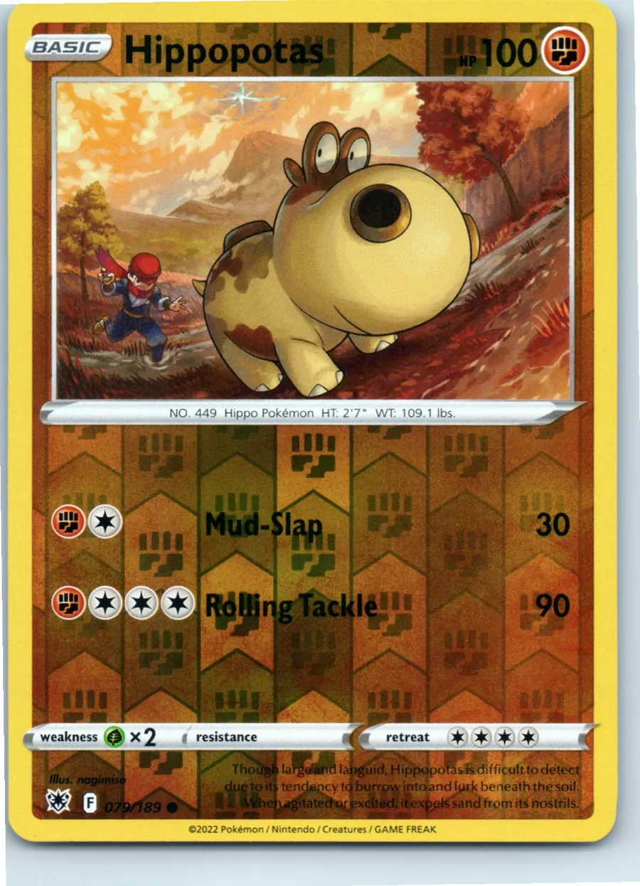 Hippopotas 079/189 front, the actual card for sale