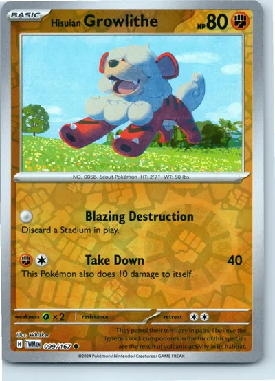 Hisuian Growlithe 099/167