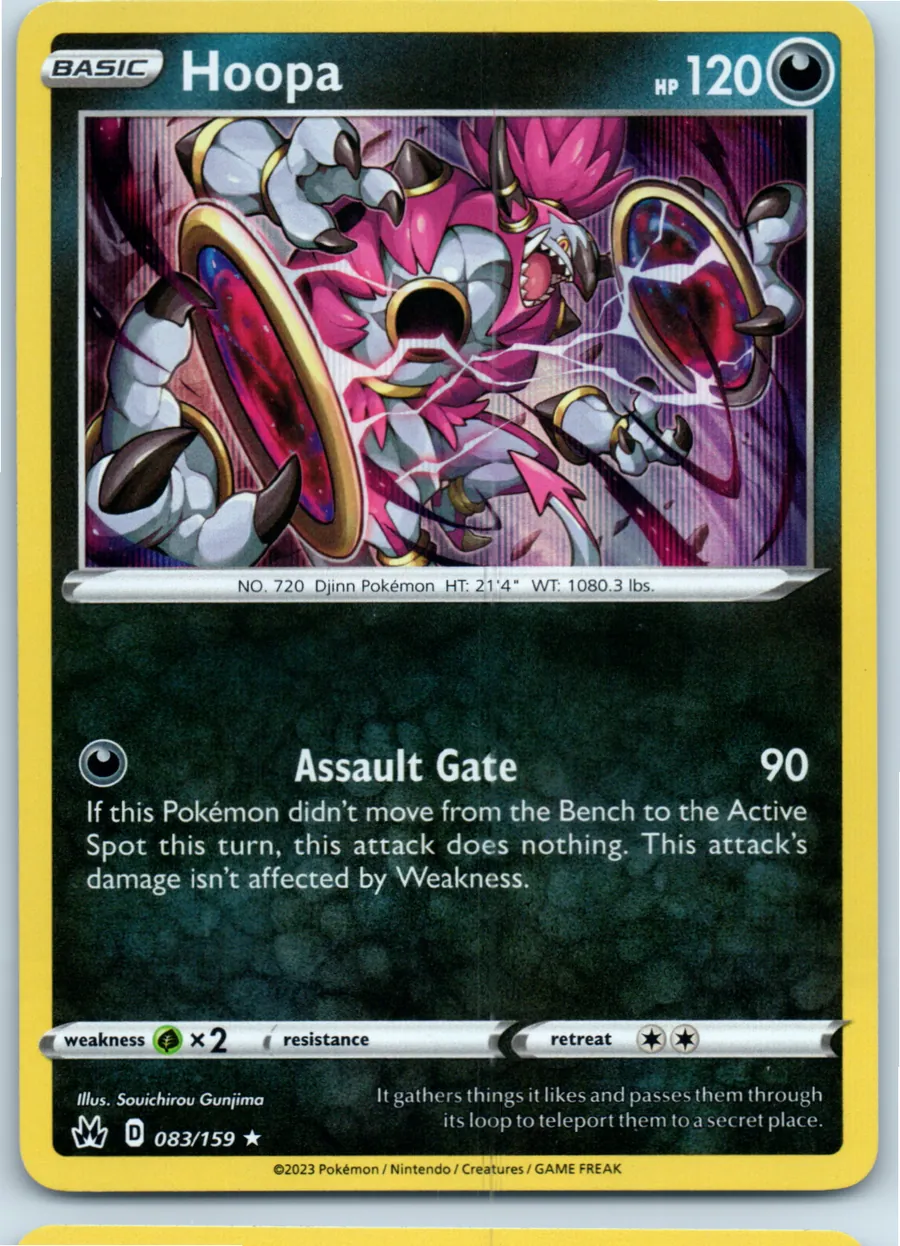 Hoopa 083/159 front, the actual card for sale