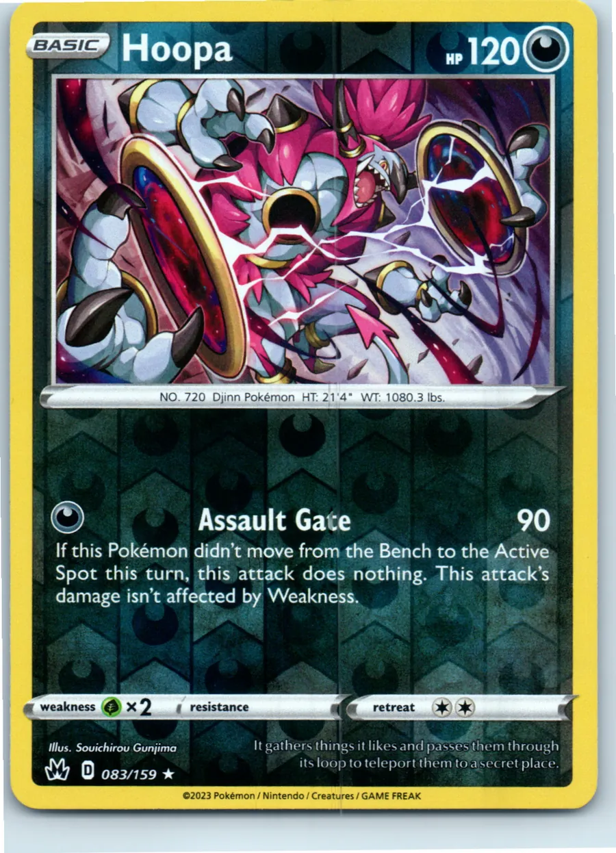 Hoopa 083/159 front, the actual card for sale