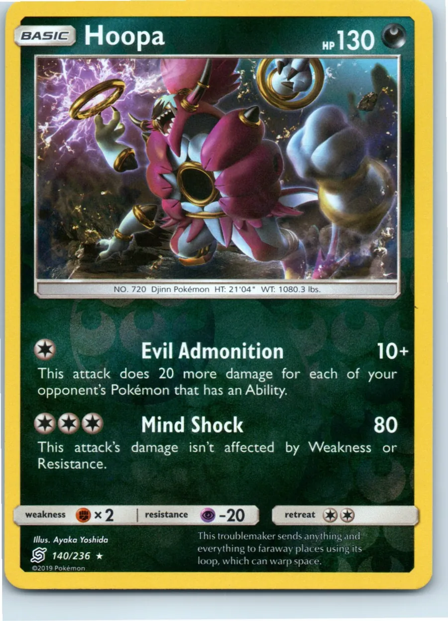 Hoopa 140/236 front, the actual card for sale