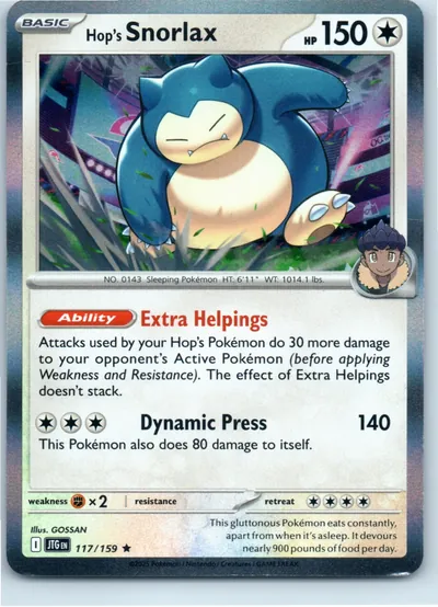 Hop's Snorlax 117/159