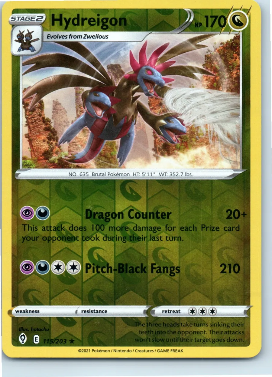 Hydreigon 115/203 front, the actual card for sale
