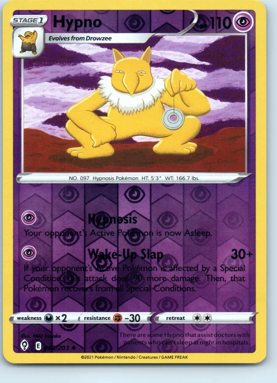 Hypno 062/203 front, the actual card for sale