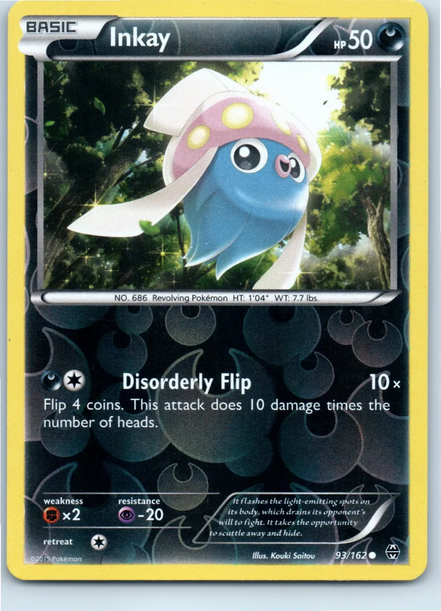 Inkay 93/162 front, the actual card for sale