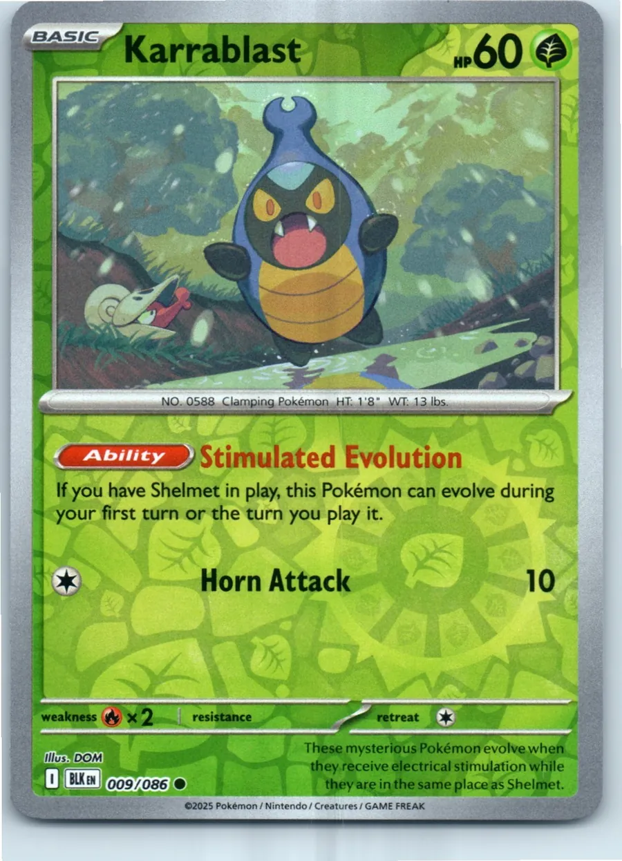 Karrablast 009/086 front, the actual card for sale