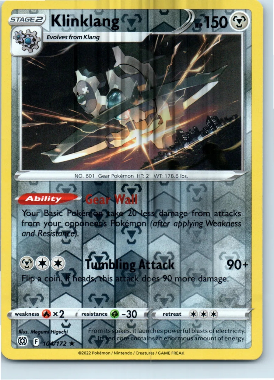 Klinklang 104/172 front, the actual card for sale