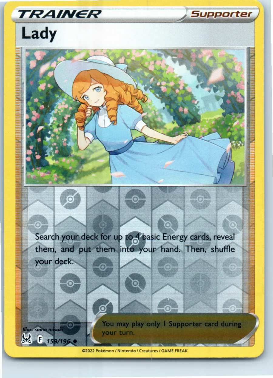 Lady 159/196 front, the actual card for sale