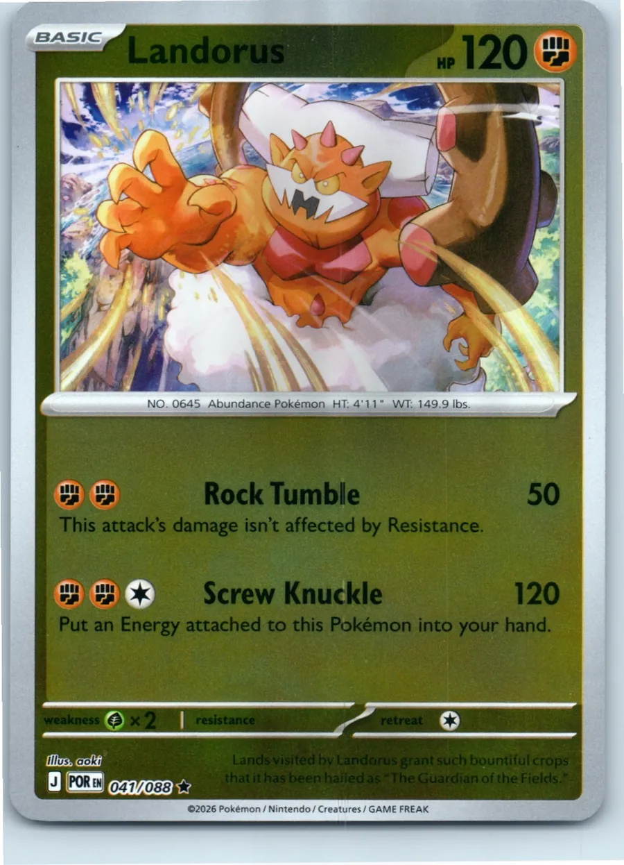 Landorus 041/088 front, the actual card for sale