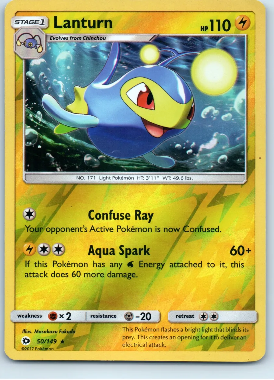 Lanturn 50/149 front, the actual card for sale
