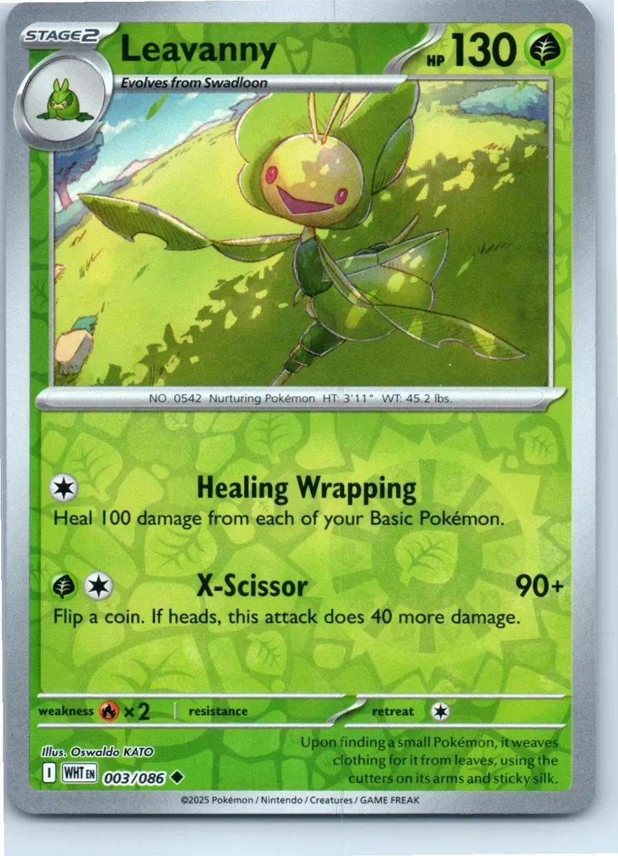 Leavanny 003/086 front, the actual card for sale
