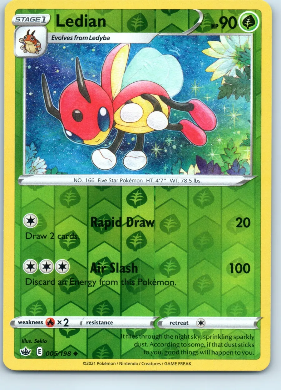 Ledian 005/198 front, the actual card for sale