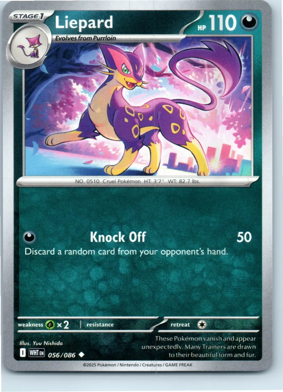 Liepard 056/086 front, the actual card for sale
