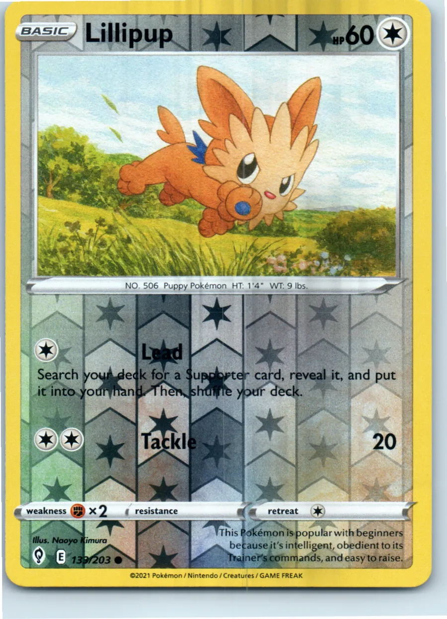 Lillipup 133/203 front, the actual card for sale