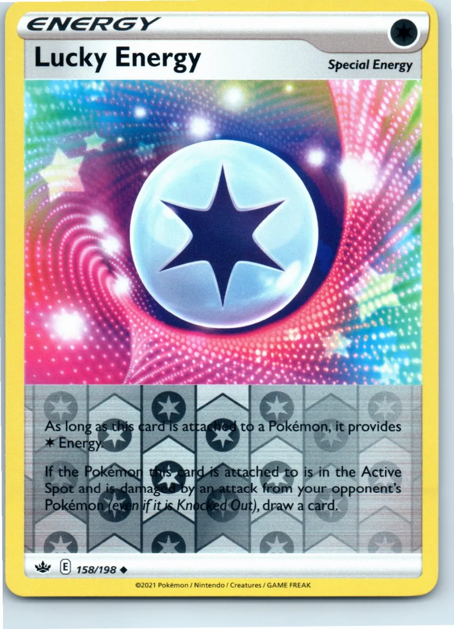 Lucky Energy 158/198 front, the actual card for sale
