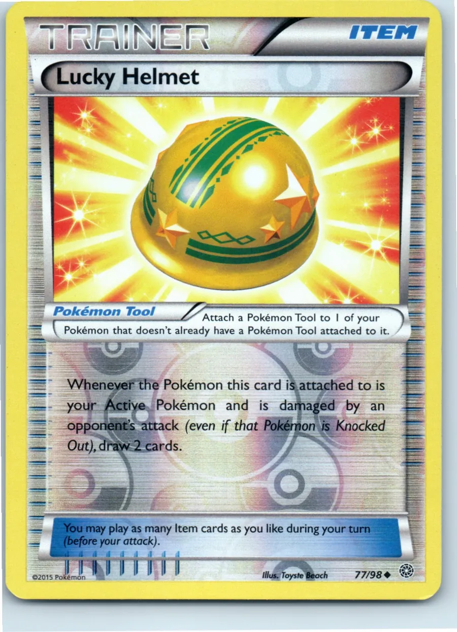Lucky Helmet 77/98 front, the actual card for sale
