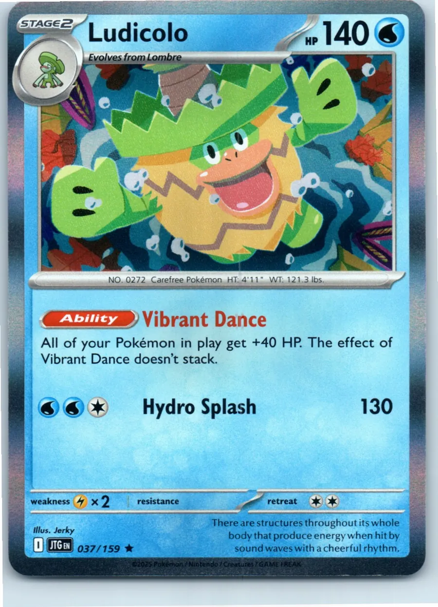 Ludicolo 037/159 front, the actual card for sale
