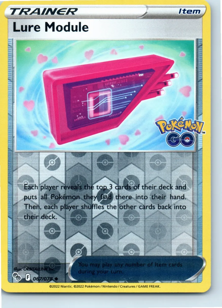 Lure Module 067/078 front, the actual card for sale