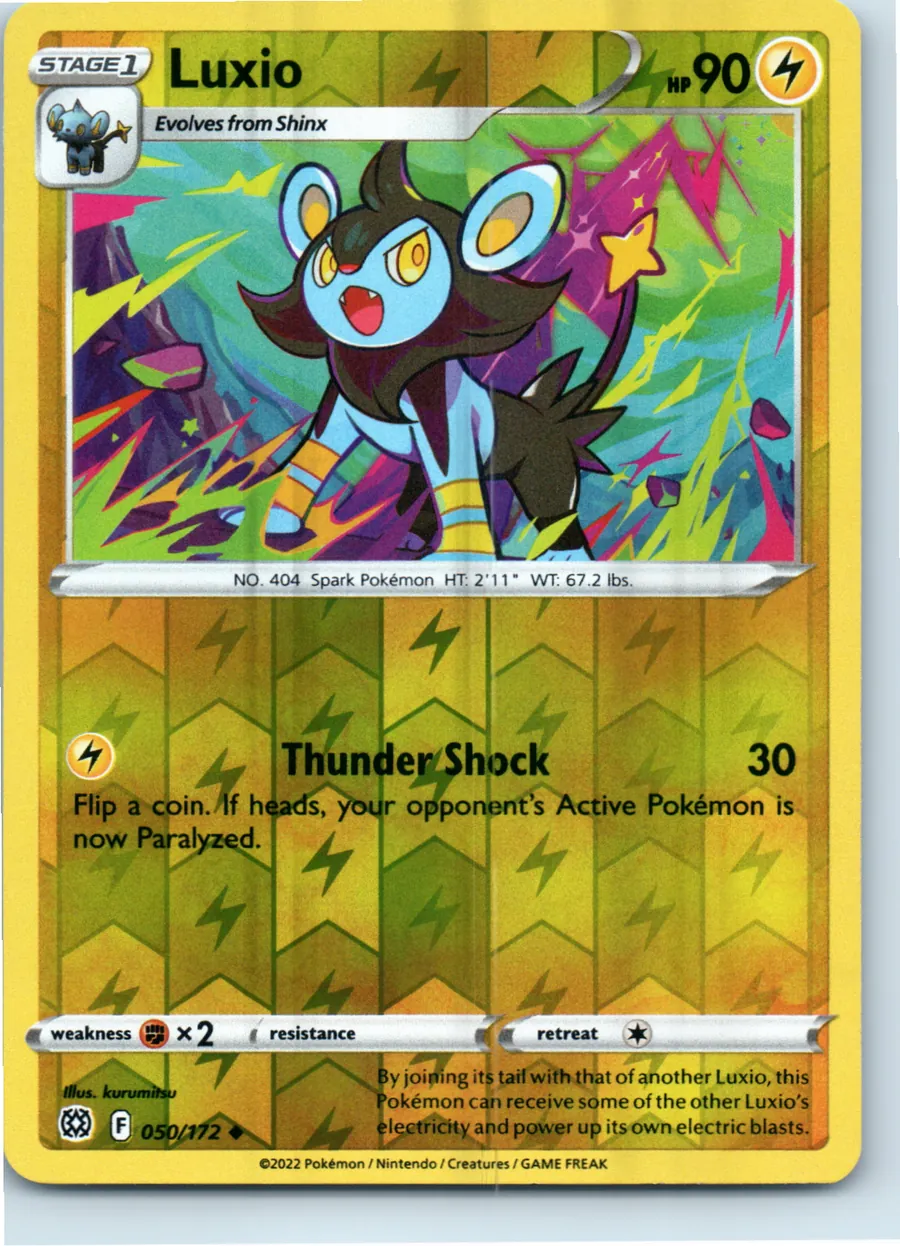 Luxio 050/172 front, the actual card for sale