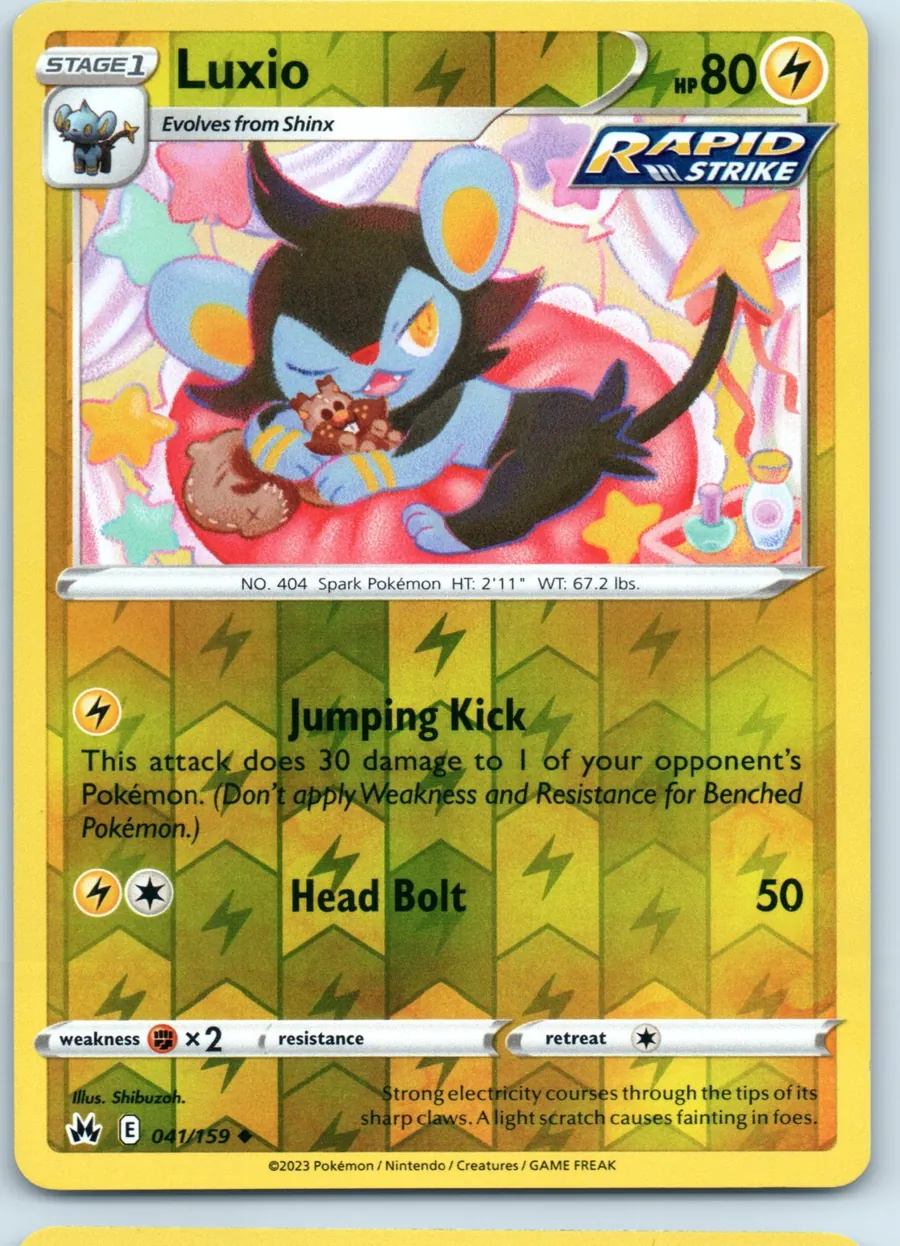 Luxio 041/159 front, the actual card for sale