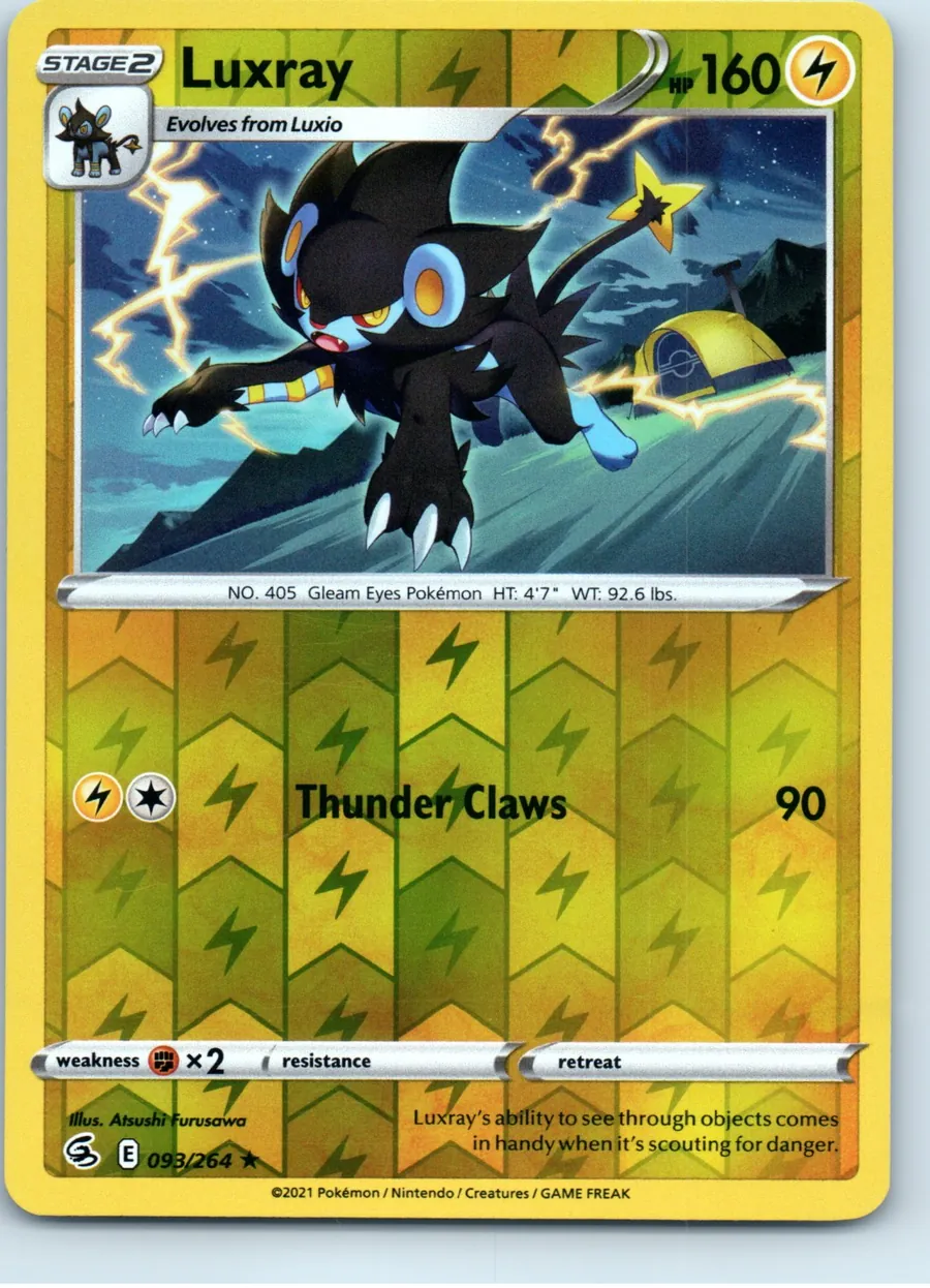 Luxray 093/264 front, the actual card for sale