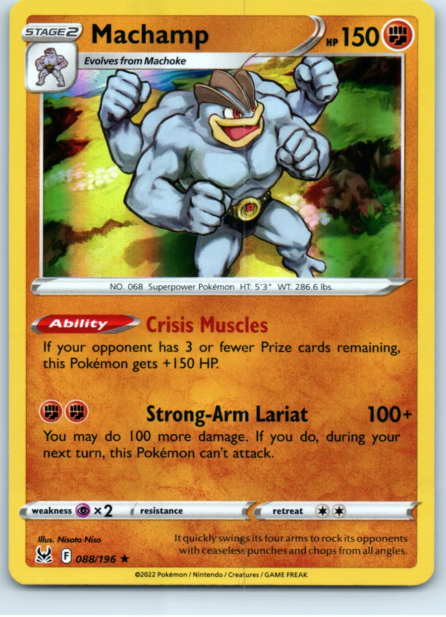 Machamp 088/196 front, the actual card for sale