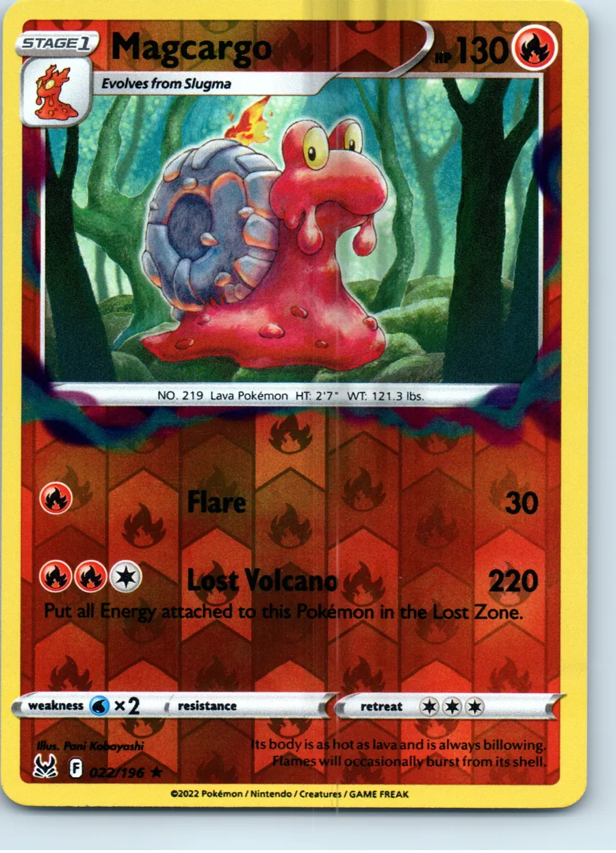 Magcargo 022/196 front, the actual card for sale