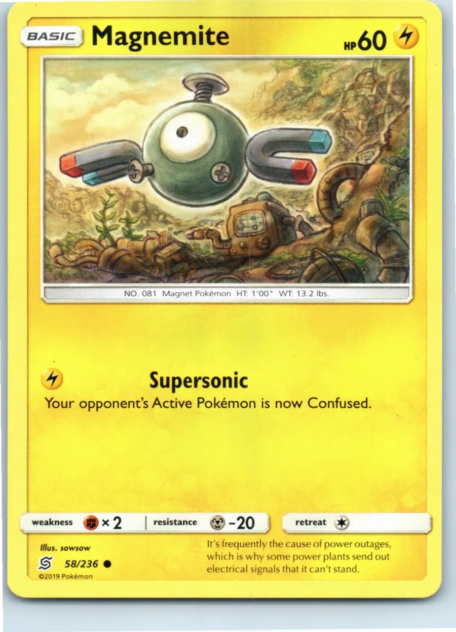 Magnemite 58/236 front, the actual card for sale