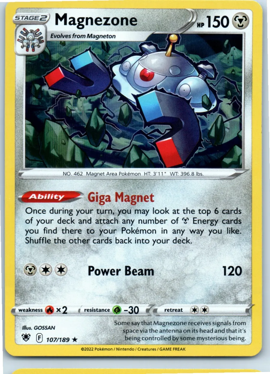Magnezone 107/189 front, the actual card for sale