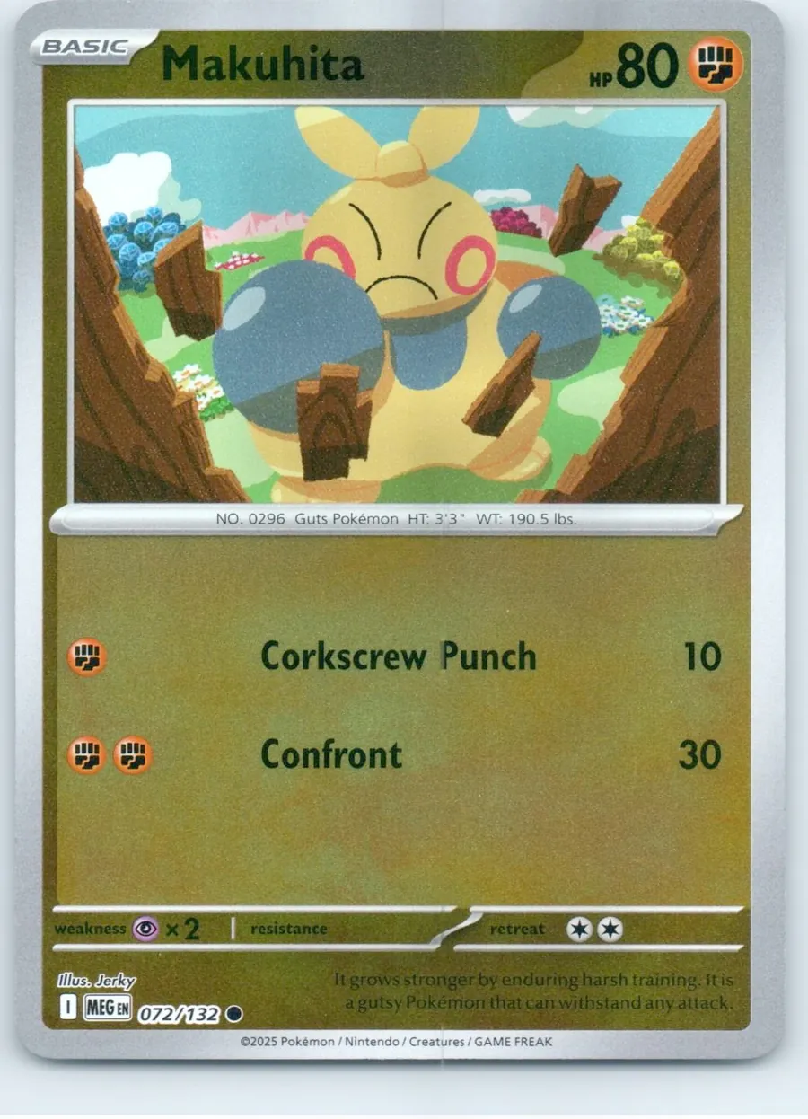 Makuhita 072/132 front, the actual card for sale