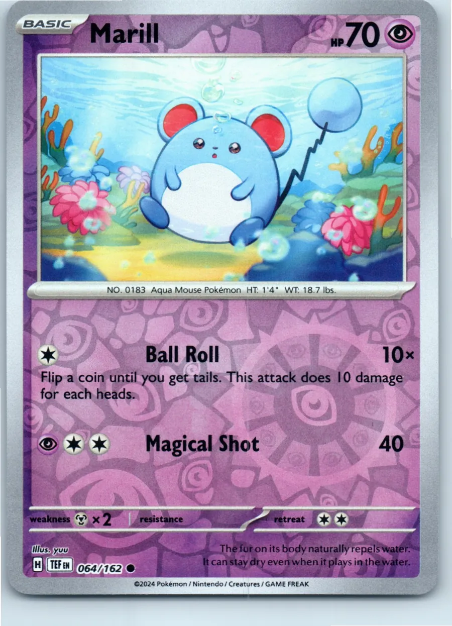 Marill 064/162 front, the actual card for sale