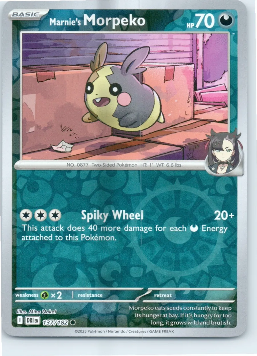 Marnie's Morpeko 137/182 front, the actual card for sale