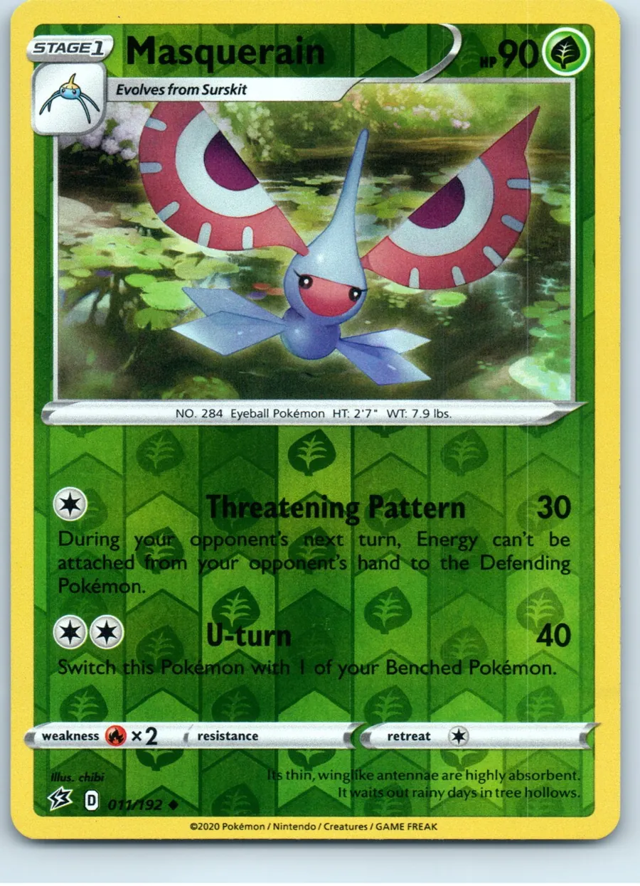Masquerain 011/192 front, the actual card for sale