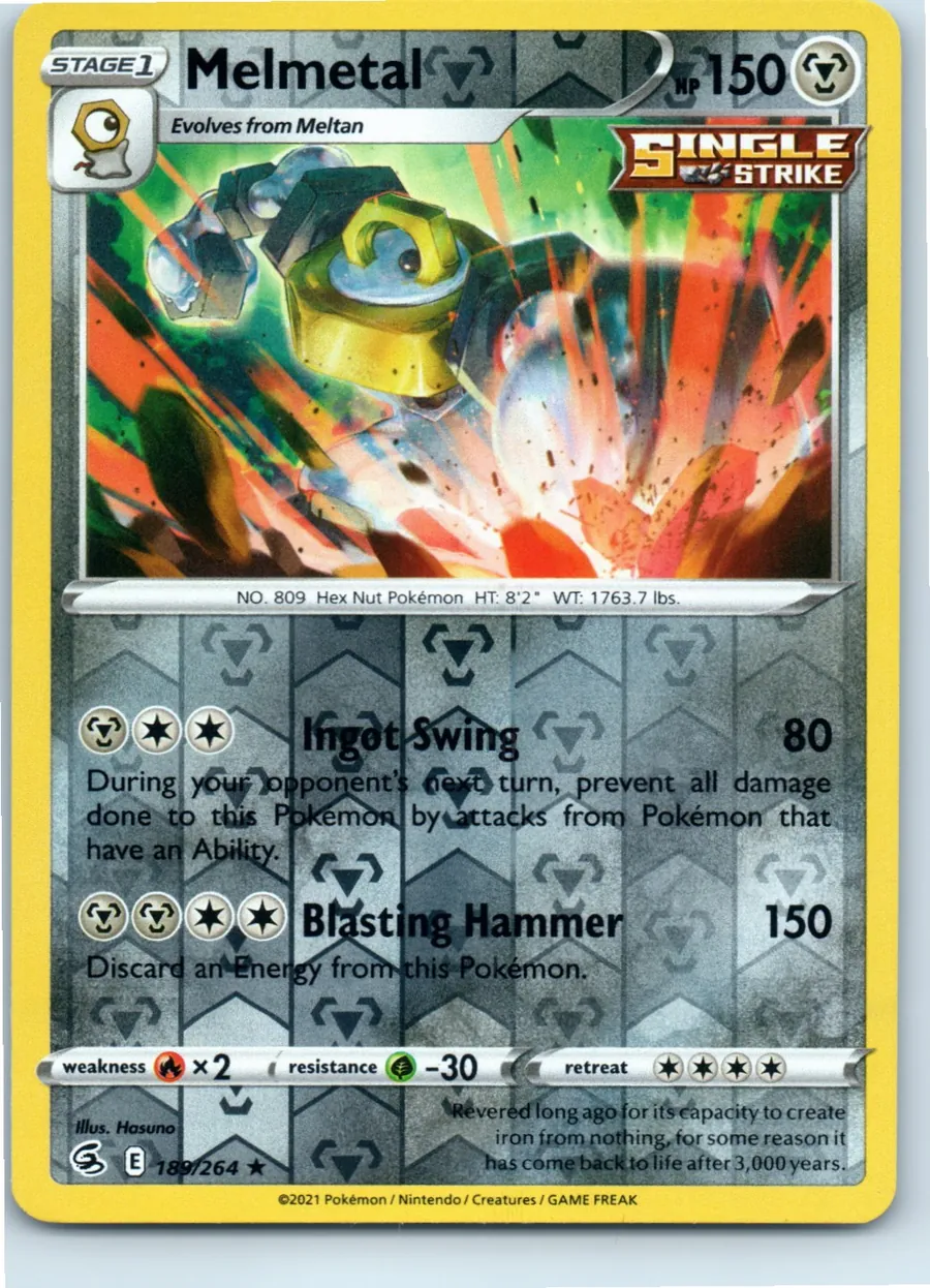 Melmetal 189/264 front, the actual card for sale