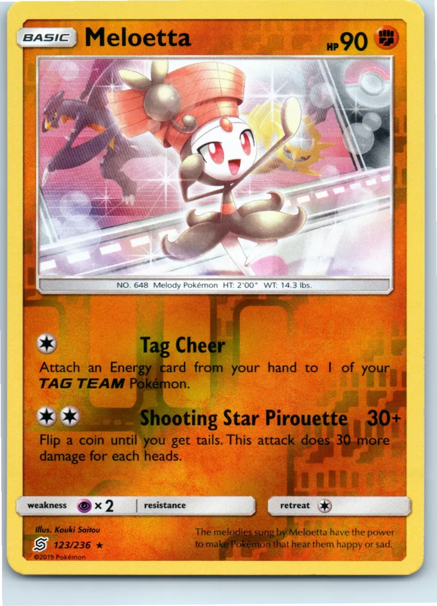 Meloetta 123/236 front, the actual card for sale