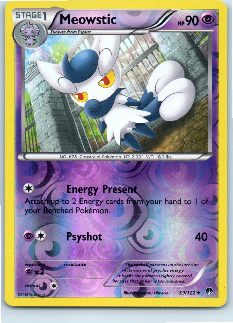 Meowstic 59/122 front, the actual card for sale