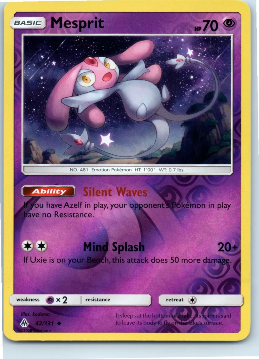 Mesprit 42/131 front, the actual card for sale