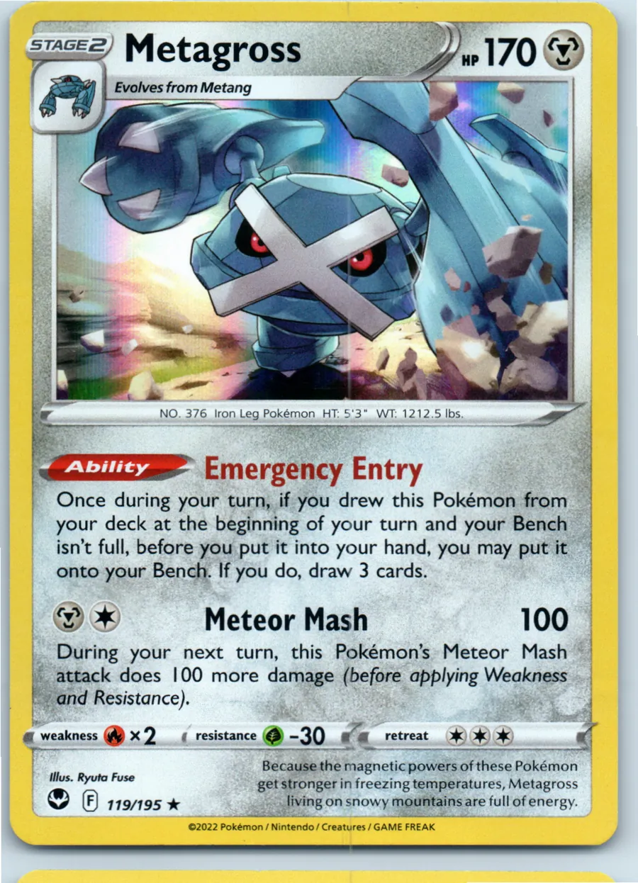 Metagross 119/195 front, the actual card for sale