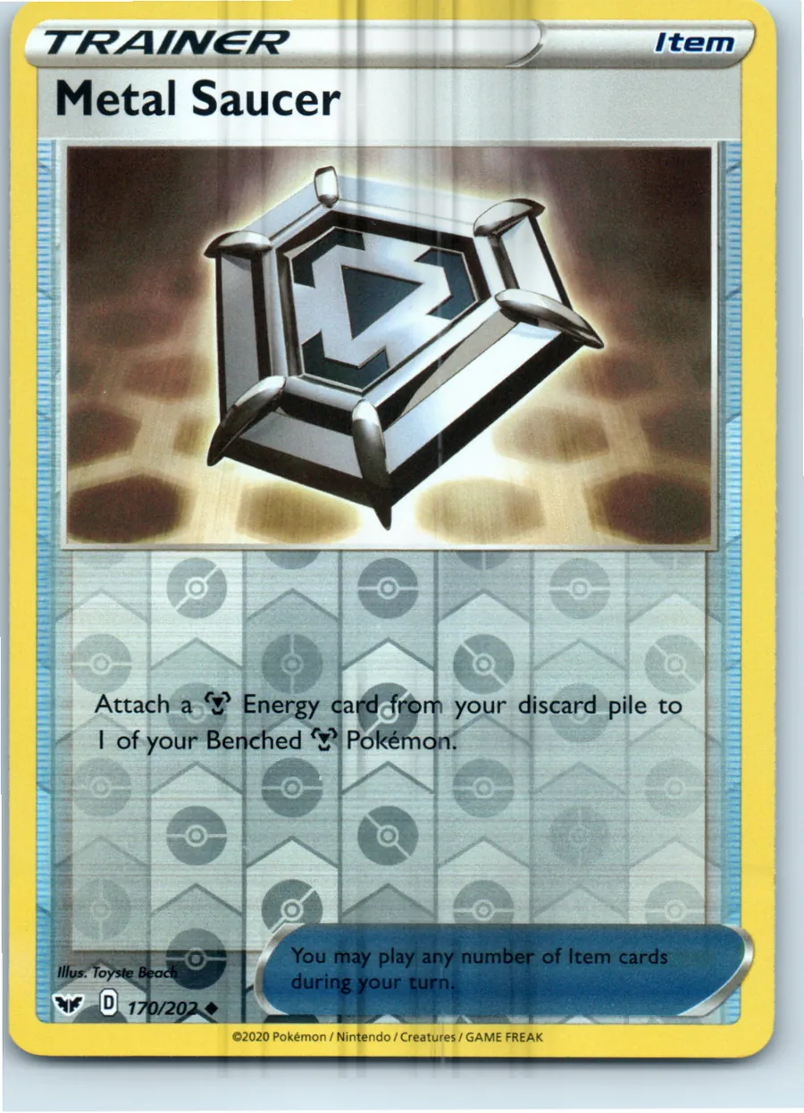 Metal Saucer 170/202 front, the actual card for sale