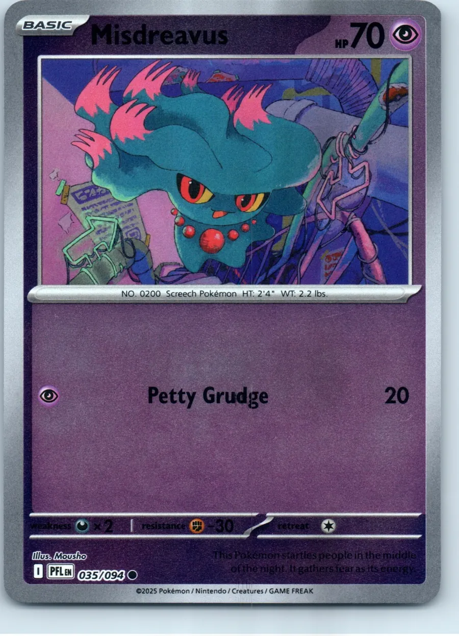 Misdreavus 035/094 front, the actual card for sale