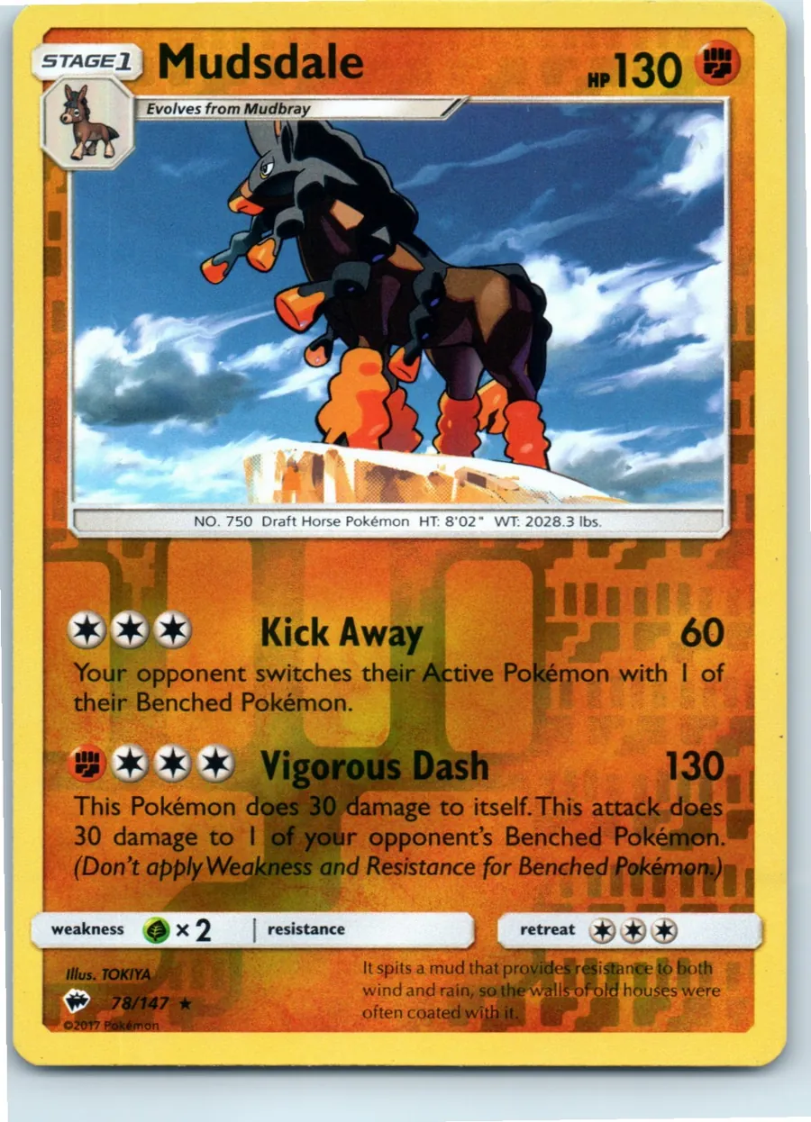 Mudsdale 78/147 front, the actual card for sale