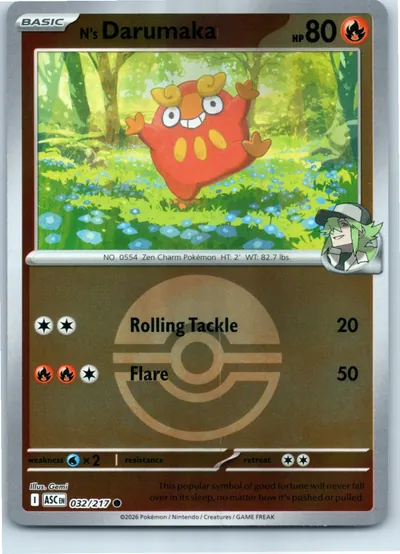 N's Darumaka (Poke Ball) 032/217