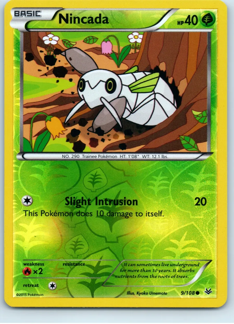 Nincada 9/108 front, the actual card for sale